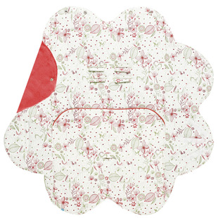 荷兰Wallaboo新生婴儿抱被外出纯棉产房包被宝宝秋冬加厚羊羔绒