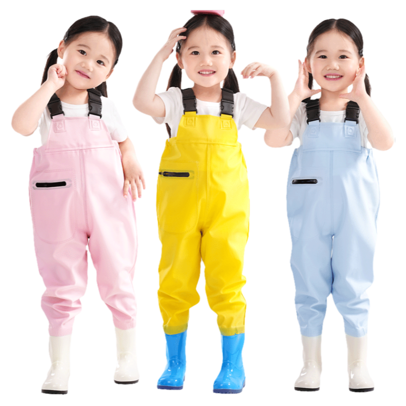 儿童玩水连体衣赶海装备捕鱼防水幼儿园涉水服宝宝抓鱼衣服下水裤