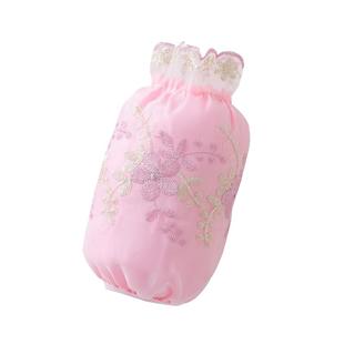 韩版双层绣花蕾丝袖套女学生防污短款可爱护袖筒头秋冬成人羽绒服