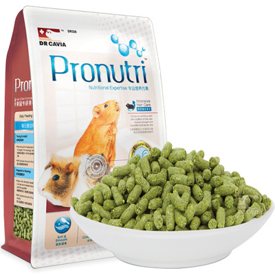 包邮兔博士豚鼠美毛配方粮900g