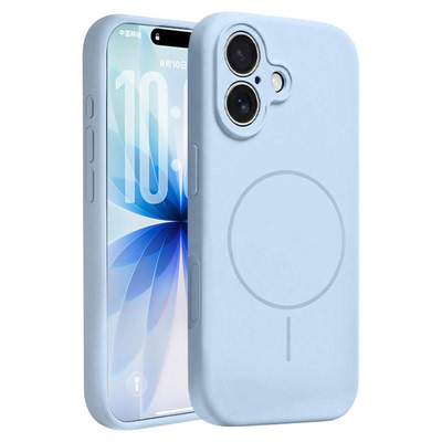 适用苹果17进口液态硅胶磁吸软壳