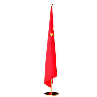 办公室摆件落地旗杆室内国旗五星红旗国旗党旗会议室不锈钢立式伸缩旗杆加大加厚底盘