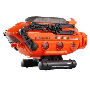 机械潜水艇玩具儿童回力旋转螺旋桨鲨鱼潜艇模型男孩女孩宝宝礼物