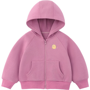 [云感棉]齐齐熊宝宝连帽外套男女童卫衣春款2026新款儿童休闲上衣