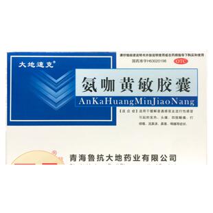 大地速克 氨咖黄敏胶囊 20粒/盒发热头痛四肢酸痛打喷嚏流鼻涕