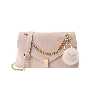 南风Chio2nd 磨砂牛皮栗木奶霜小方包冬季质感通勤链条单肩斜挎包