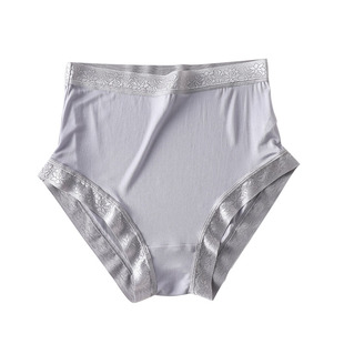 6A级100%桑蚕丝无痕女高腰内裤 42针加捻针织真丝舒适透气三角裤