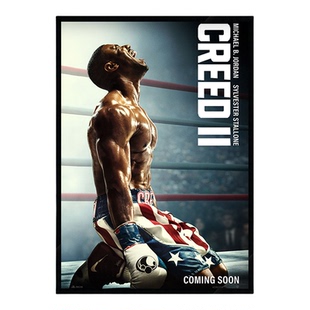 Creed 奎迪电影海报装饰画拳击搏击馆健身房运动体育励志有框挂画