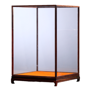 玻璃罩摆件 防尘罩 老红木佛像罩 大红酸枝展示盒古董罩子 可定制