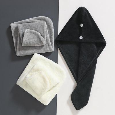 干发帽女超强吸水速干包头巾黑色珊瑚绒干发巾浴帽染烫发推荐擦头