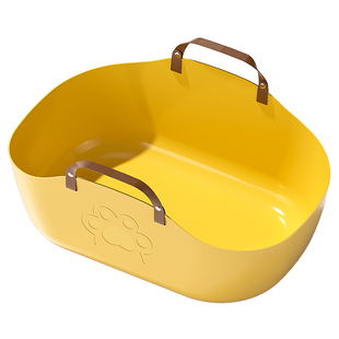 猫砂盆手提大容量防外溅加厚猫厕所外出便携折叠超大号车载猫沙盆