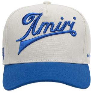 AMIRI 2025年早春男士 蓝白撞色刺绣印花棒球帽