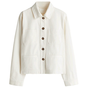 HM冬季女装时尚休闲斜纹布外套1273922