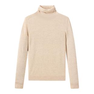 【天衣无缝】春竹100%羊毛秋冬新款堆堆领减龄保暖打底衫女羊毛衫