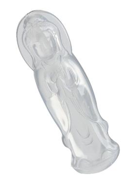 天然极冰白玛瑙高透站观音吊坠