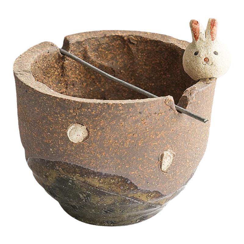 日本进口濑户烧粗陶香炉
