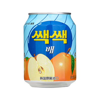 乐天韩国梨汁夏季12罐果味饮料