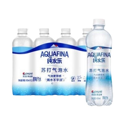 纯水乐AQUAFINA苏打气泡水汽水饮料450ml*24瓶