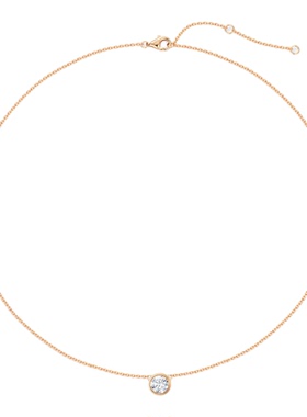 高小小925银小圆钻项链生日礼物