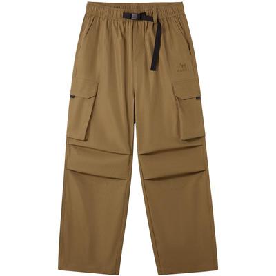 骆驼男装伞兵裤秋季2025新款多口袋工装裤男山系户外休闲宽松长裤