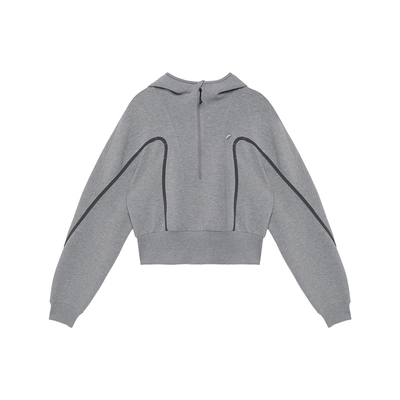 热暖绒面料 半圆女装[运动]2026春秋短款箱型宽松连帽长袖卫衣女