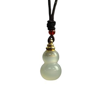 天然玛瑙玉空心小葫芦空心可打开装药丸香水瓶精油朱砂楞严经吊坠