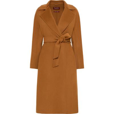 【秋冬新降】MaxMara 26新品女装羊毛混纺系带大衣6016026106&
