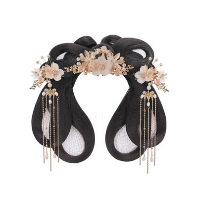 古风汉服假发儿童发包一体式懒人发髻古装造型盘发女童头饰垫发包