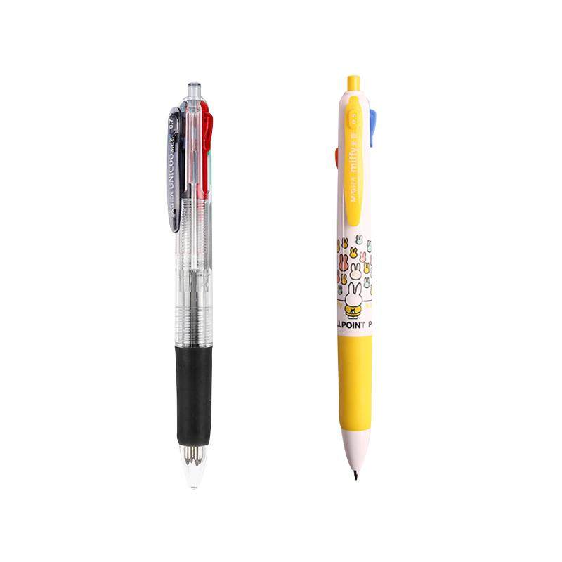 晨光米菲圆珠笔多色按动式多功能0.5mm油笔彩色一笔多用做笔记专用笔可爱少女心学生用按压式文具用品四色黑7