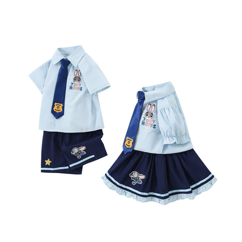 DeerBell儿童学院风兔子警官衣服
