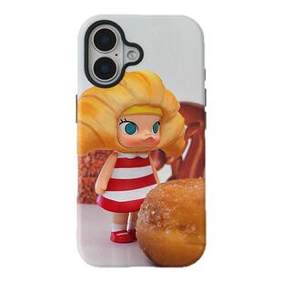 新款17promax手机套泡泡玛特牛角包molly磁吸支架菲林手机壳适用苹果16pro手机壳防摔15promax硬14保护软套13