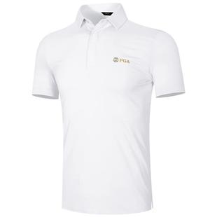 美国PGA 2026夏季高尔夫男装速干短袖透气网孔T恤套装修身长裤