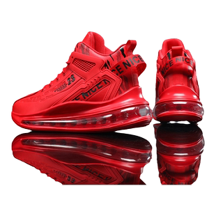本命年男鞋春季红色鞋子男款2026新款篮球气垫运动鞋减震跑步潮鞋