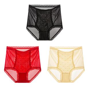 【自营】MEINS蕾丝无痕内裤女2024新款女士高腰透气提臀三角短裤