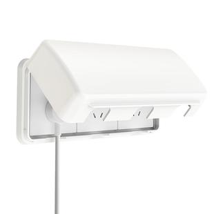 86型三联插座防水盒开关插座防溅盒三位室外卫生间电源透明保护罩