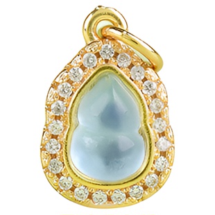 玉石葫芦吊坠天然水沫玉和田玉手串配珠项链挂坠单坠手链diy配件