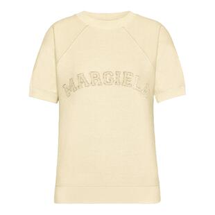MaisonMargiela/马吉拉女士卫衣短袖圆领罗纹边褪色徽标新款