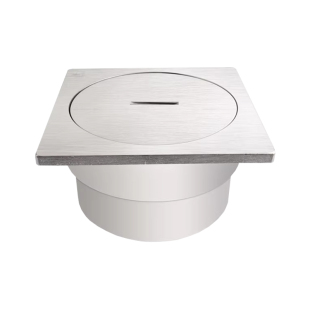 潜水艇PVC排水管清扫口110不锈钢地漏地面检查口扫除口堵头工程用