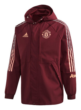 Adidas/阿迪达斯官方正品男子曼联足球运动服训练连帽外套 FR3862