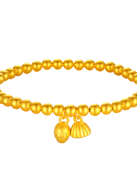 古法足金两世欢小金珠手串送妈妈