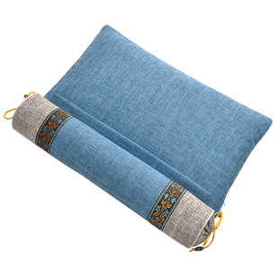 荞麦壳艾草颈椎枕治疗颈椎专用枕头圆柱形加热护颈枕变直反弓修复