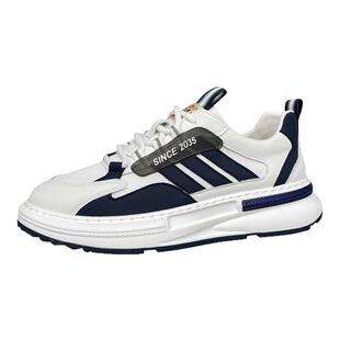 欧洲站潮男鞋2025秋季时尚厚底老爹鞋快手同款时尚运动小白鞋男款