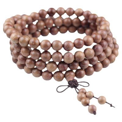 天然香柏木实木手链108颗佛珠