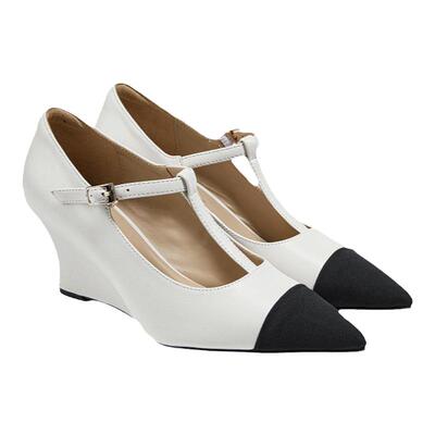 坡跟玛丽珍单鞋女小香风时装鞋