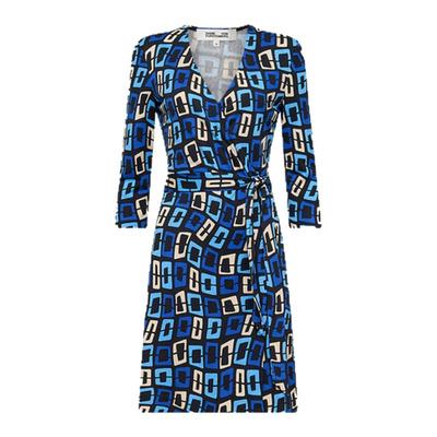 DVF锁链针织桑蚕丝裹身连衣裙