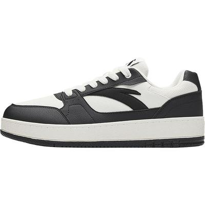 安踏元年2丨经典低帮黑白板鞋男鞋2025冬季新款平底运动鞋小白鞋