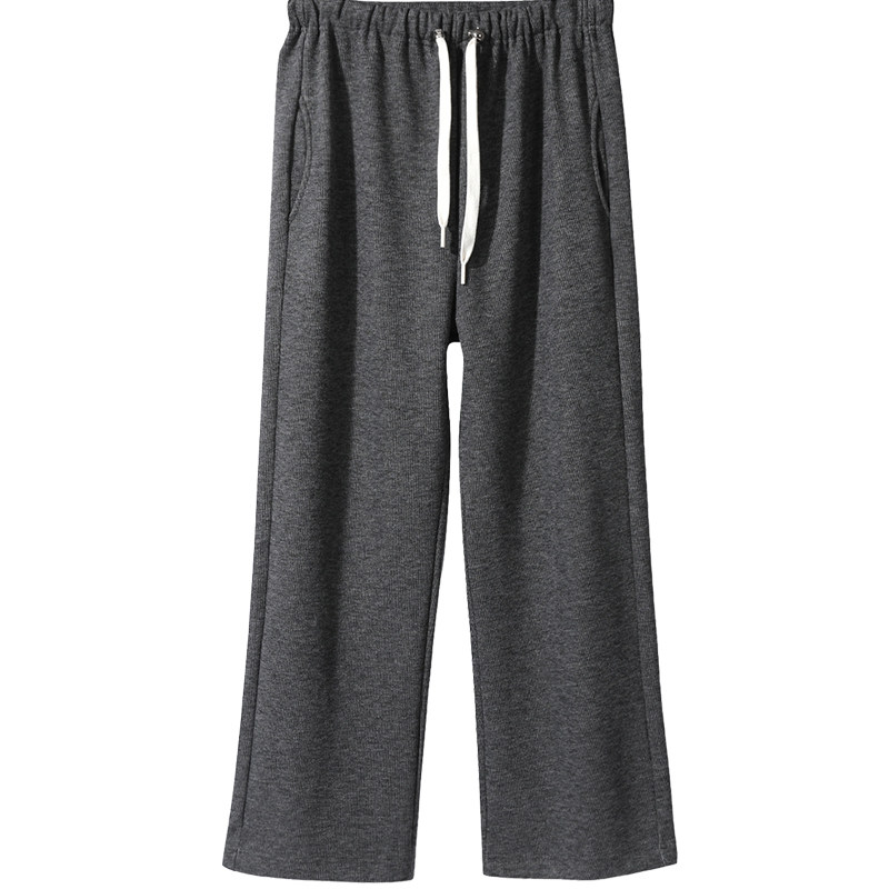 英氏孕妇裤子秋冬款无托腹宽松阔腿裤外穿休闲直筒裤加绒保暖长裤