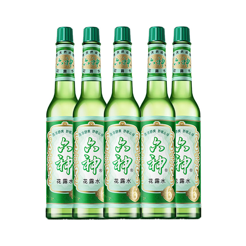 六神花露水5瓶驱蚊止痒大容量经典玻璃正品香薰官方旗舰批发整箱