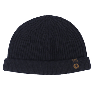 日系复古针织帽短款毛线帽圆顶美式冷帽保暖包头帽休闲针织瓜皮帽