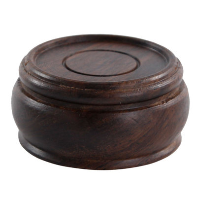 黑枝木球形实木质迷你小木雕摆件